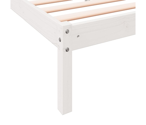 Cama extralarga sin colchón madera maciza pino blanca 100x210cm