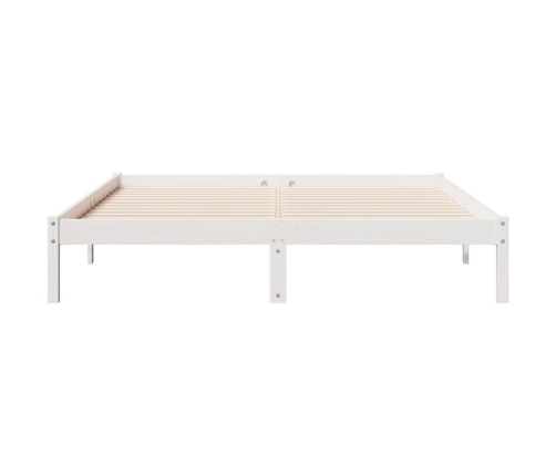 Cama extralarga sin colchón madera maciza pino blanca 80x210 cm