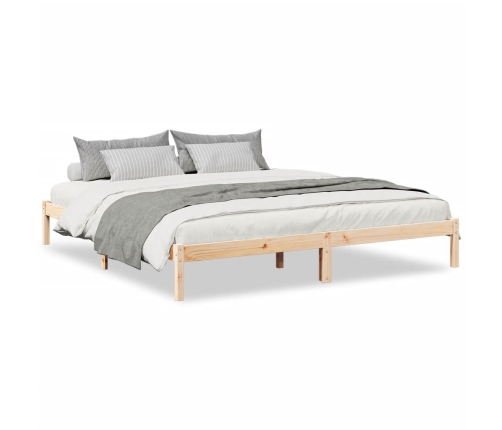 Cama extralarga sin colchón madera maciza de pino 180x210 cm