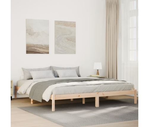 Cama extralarga sin colchón madera maciza de pino 180x210 cm