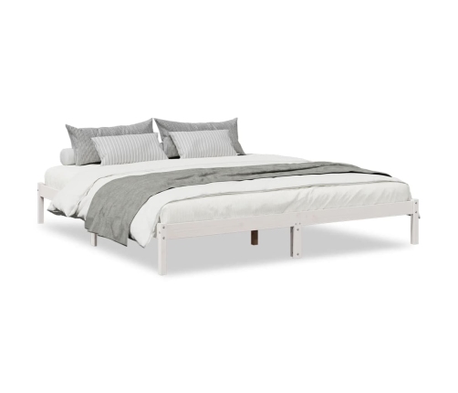 Cama extralarga sin colchón madera maciza pino blanca 180x210cm