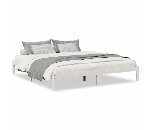 Cama extralarga sin colchón madera maciza pino blanca 200x210cm