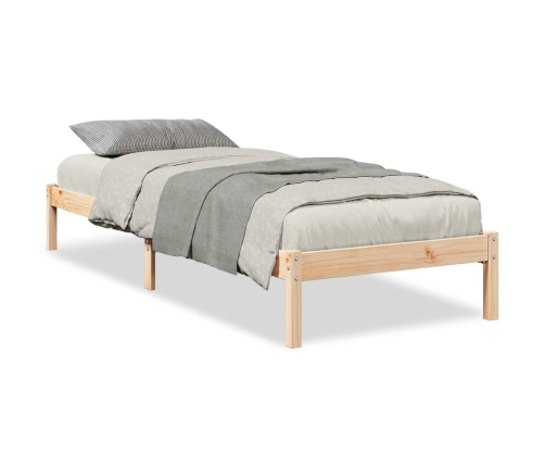 Cama extralarga sin colchón madera maciza de pino 80x220 cm