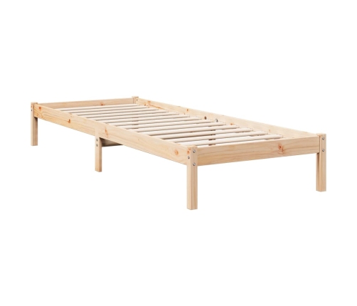 Cama extralarga sin colchón madera maciza de pino 80x220 cm