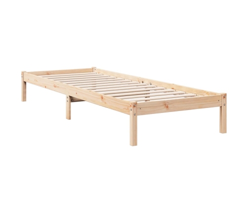 Cama extralarga sin colchón madera maciza de pino 80x220 cm