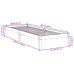 Cama extralarga sin colchón madera maciza de pino 80x220 cm