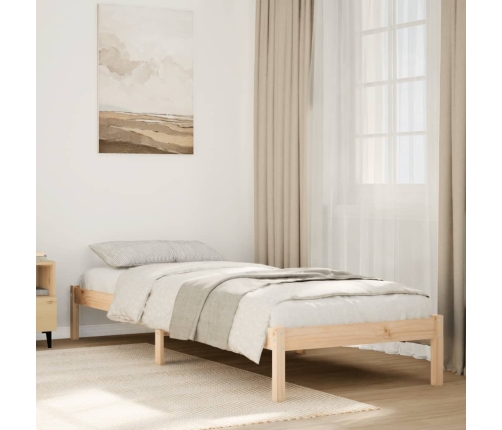 Cama extralarga sin colchón madera maciza de pino 80x220 cm