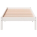 Cama extralarga sin colchón madera maciza pino blanca 90x220 cm