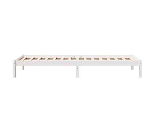 Cama extralarga sin colchón madera maciza pino blanca 90x220 cm