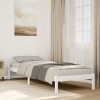 Cama extralarga sin colchón madera maciza pino blanca 90x220 cm