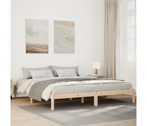 Cama extralarga sin colchón madera maciza de pino 180x220 cm