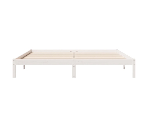 Cama extralarga sin colchón madera maciza pino blanca 180x220cm