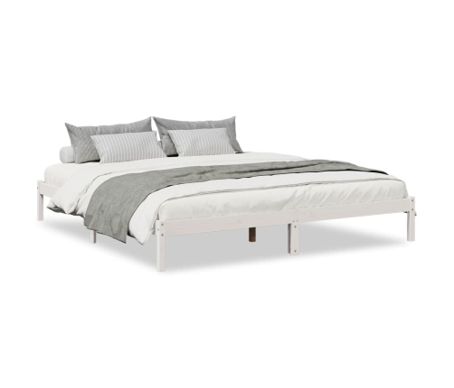 Cama extralarga sin colchón madera maciza pino blanca 200x220cm