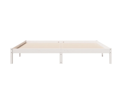 Cama extralarga sin colchón madera maciza pino blanca 200x220cm