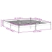 Cama extralarga sin colchón madera maciza pino blanca 200x220cm
