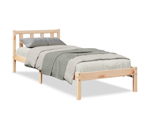 Cama extralarga sin colchón madera maciza de pino 80x210 cm