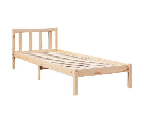 Cama extralarga sin colchón madera maciza de pino 80x210 cm