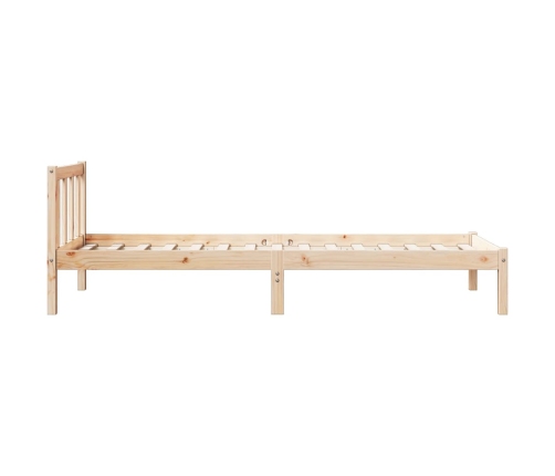 Cama extralarga sin colchón madera maciza de pino 80x210 cm