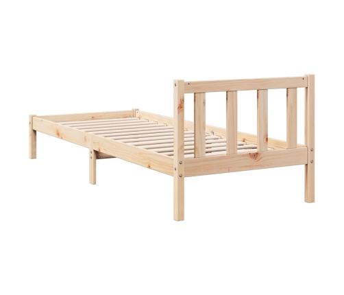 Cama extralarga sin colchón madera maciza de pino 80x210 cm