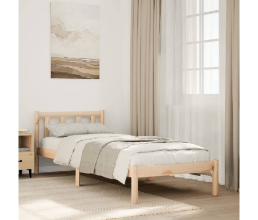 Cama extralarga sin colchón madera maciza de pino 80x210 cm