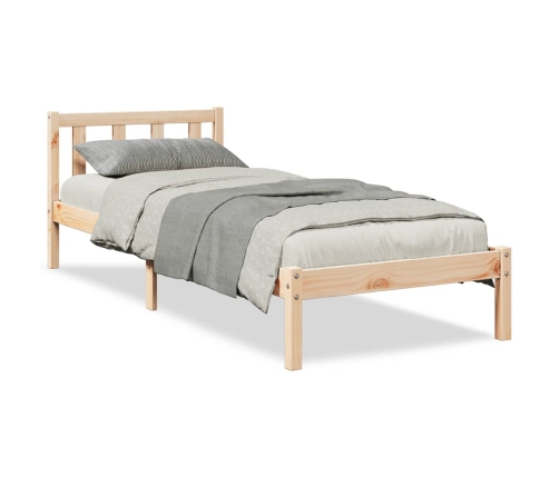 Cama extralarga sin colchón madera maciza de pino 90x210 cm