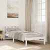 Cama extralarga sin colchón madera maciza pino blanca 90x210 cm