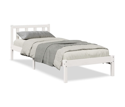 Cama extralarga sin colchón madera maciza pino blanca 100x210cm