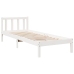 Cama extralarga sin colchón madera maciza pino blanca 100x210cm