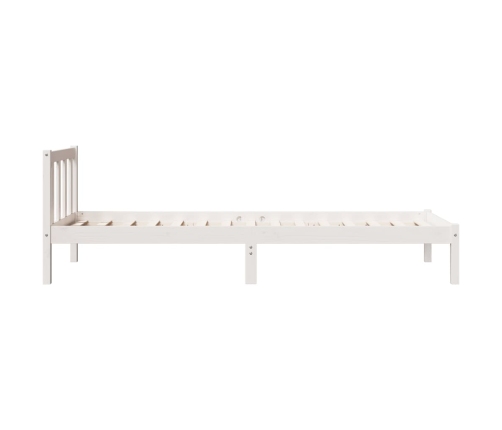 Cama extralarga sin colchón madera maciza pino blanca 100x210cm