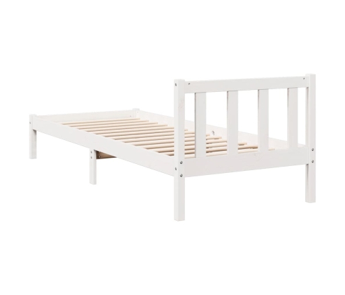 Cama extralarga sin colchón madera maciza pino blanca 100x210cm