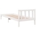 Cama extralarga sin colchón madera maciza pino blanca 100x210cm