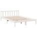 Cama extralarga sin colchón madera maciza pino blanca 80x210 cm