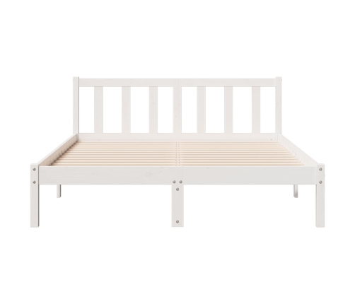 Cama extralarga sin colchón madera maciza pino blanca 80x210 cm