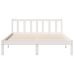 Cama extralarga sin colchón madera maciza pino blanca 80x210 cm