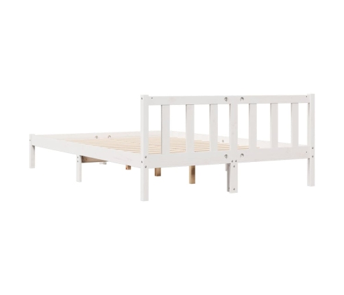 Cama extralarga sin colchón madera maciza pino blanca 80x210 cm