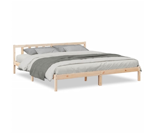 Cama extralarga sin colchón madera maciza de pino 180x210 cm