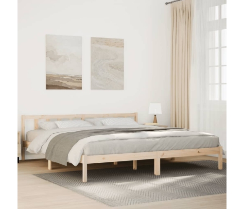 Cama extralarga sin colchón madera maciza de pino 180x210 cm