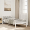 Cama extralarga sin colchón madera maciza pino blanca 90x220 cm