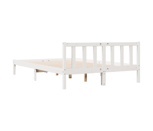 Cama extralarga sin colchón madera maciza pino blanca 140x220cm