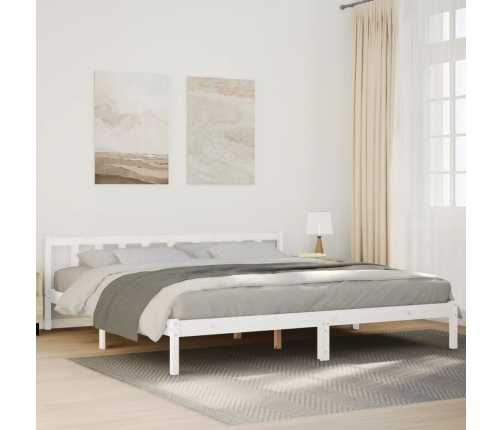 Cama extralarga sin colchón madera maciza pino blanca 180x220cm