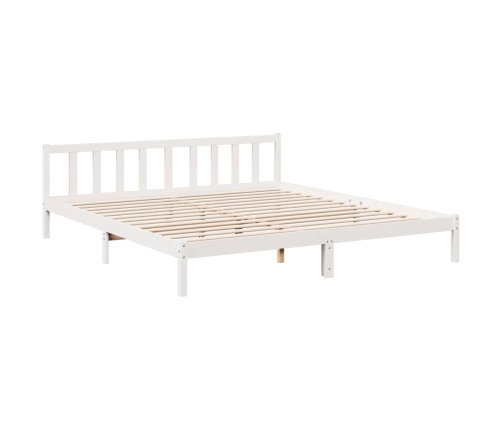 Cama extralarga sin colchón madera maciza pino blanca 200x220cm