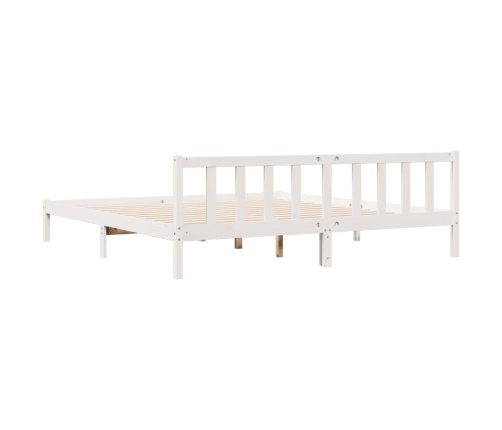 Cama extralarga sin colchón madera maciza pino blanca 200x220cm