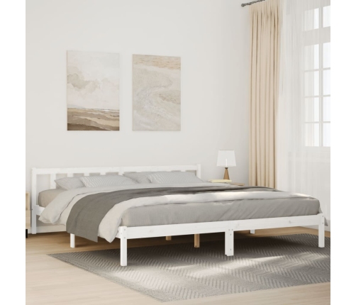 Cama extralarga sin colchón madera maciza pino blanca 200x220cm