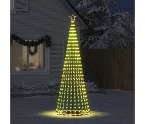 VidaXL Árbol de Navidad LED 475 LEDs blanco cálido 247 cm