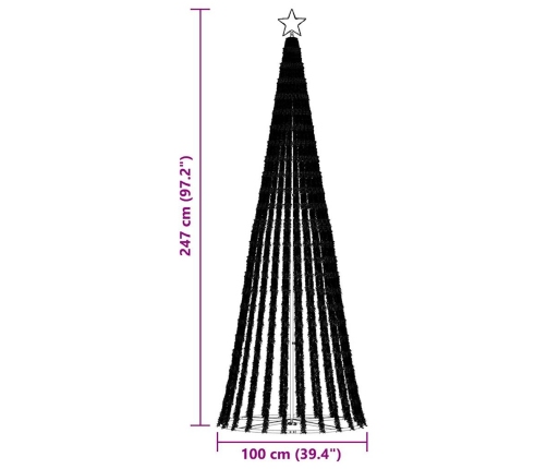 Árbol de Navidad LED 475 LEDs blanco frío 247 cm