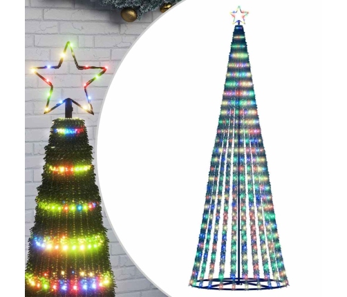 Árbol de Navidad LED 475 LEDs de colores 247 cm