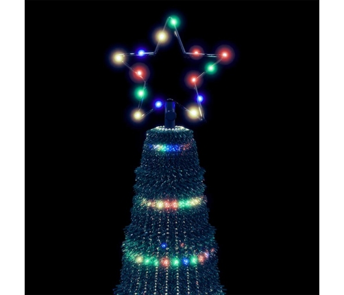 Árbol de Navidad LED 475 LEDs de colores 247 cm