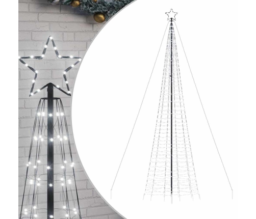 Árbol de Navidad LED con estacas 1534 LEDs blanco frío 500 cm