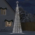 Árbol de Navidad LED con estacas 1534 LEDs blanco frío 500 cm