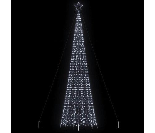 Árbol de Navidad LED con estacas 1534 LEDs blanco frío 500 cm